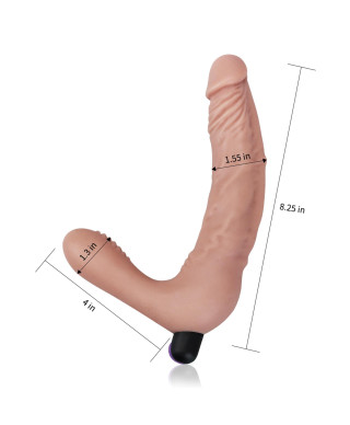 Podwójne dildo z wypustkami strap-on realistyczny