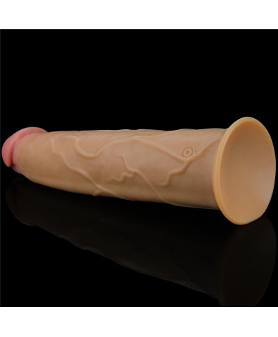 Silikonowy analny penis z przyssawką żylasty 23cm
