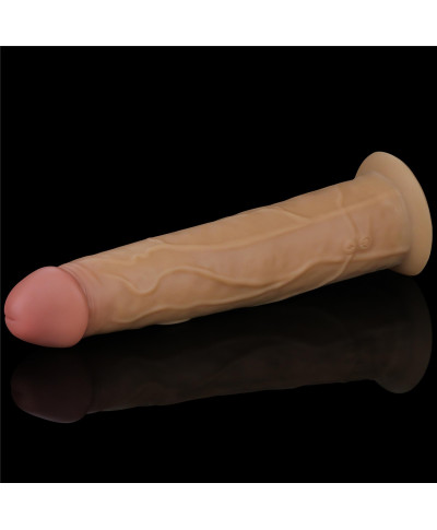 Silikonowy analny penis z przyssawką żylasty 23cm