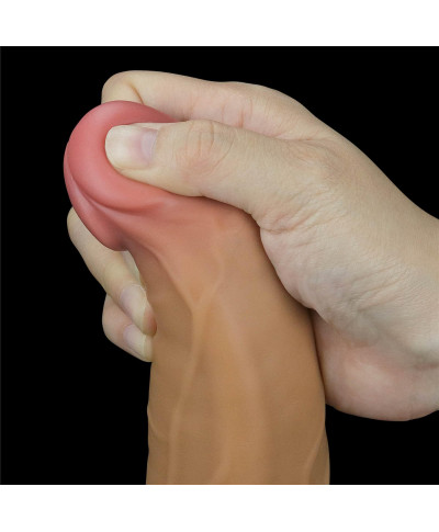Silikonowy analny penis z przyssawką żylasty 23cm