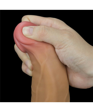 Silikonowy analny penis z przyssawką żylasty 23cm