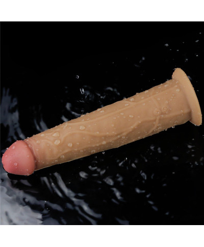 Silikonowy analny penis z przyssawką żylasty 23cm