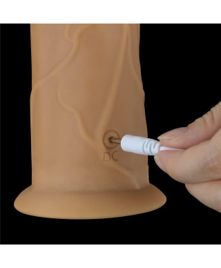 Silikonowy analny penis z przyssawką żylasty 23cm