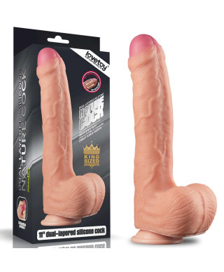 Giętkie realistyczne dildo z przyssawką penis 28cm