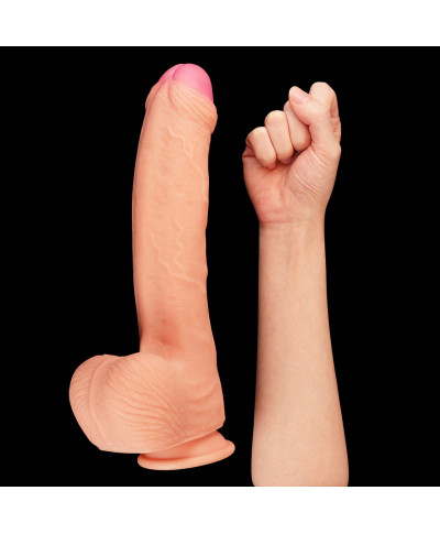 Giętkie realistyczne dildo z przyssawką penis 28cm