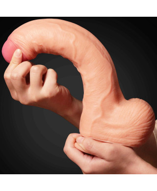 Giętkie realistyczne dildo z przyssawką penis 28cm