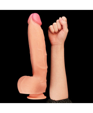 Grube realistyczne żylaste dildo przyssawka 305cm