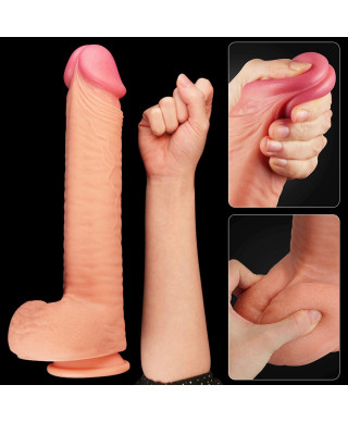 Ogromne dildo realistyczny wygląd przyssawka 30 cm