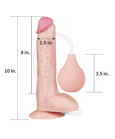 Żylaste dildo penis funkcja wytrysku pompowane 25