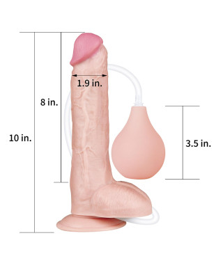 Żylaste dildo penis funkcja wytrysku pompowane 25