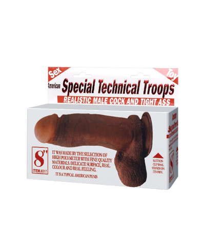 Realistyczne miękkie dildo z przyssawką 195 cm