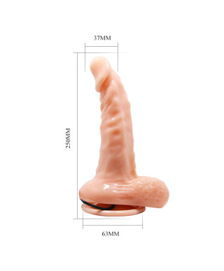 Realistyczne dildo z wibratorem i przyssawką 25 cm