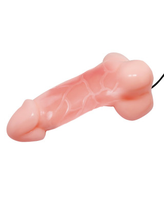 Żylaste dildo do penetracji z wibracjami 17 cm