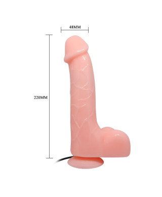 Wibrujące żylaste realistyczne dildo jądra 22 cm