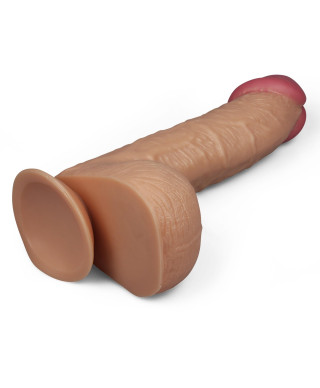 Duży żylasty cielisty penis z przyssawką 285 cm