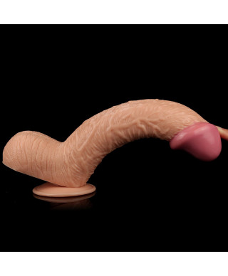Duży żylasty cielisty penis z przyssawką 285 cm