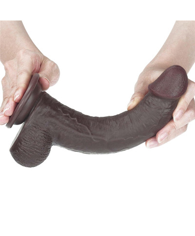 Murzyńskie dildo z dwuwarstwowego materiału 23 cm