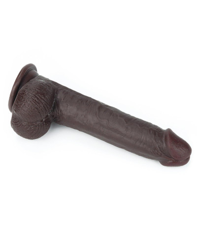 Murzyńskie dildo z dwuwarstwowego materiału 23 cm