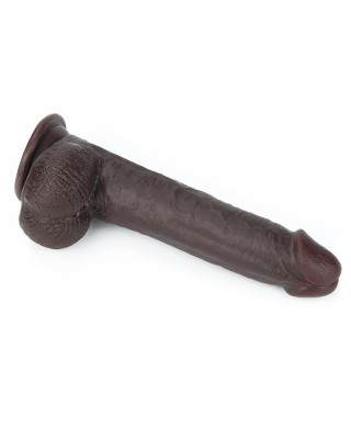 Murzyńskie dildo z dwuwarstwowego materiału 23 cm