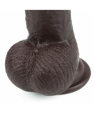 Murzyńskie dildo z dwuwarstwowego materiału 23 cm