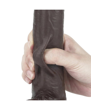 Murzyńskie dildo z dwuwarstwowego materiału 23 cm