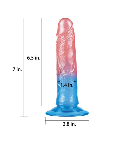 Żelowe dildo penis silikonowy z przyssawką