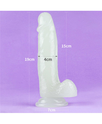 Podświetlane dildo sztuczny penis mocna przyssawka