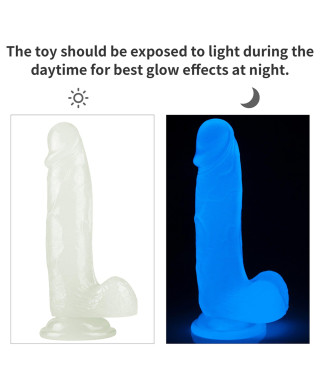 Podświetlane dildo sztuczny penis mocna przyssawka