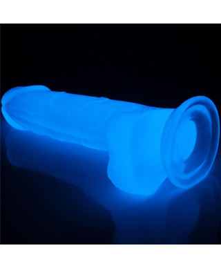 Podświetlane dildo sztuczny penis mocna przyssawka