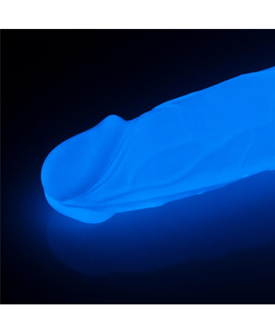Podświetlane dildo sztuczny penis mocna przyssawka
