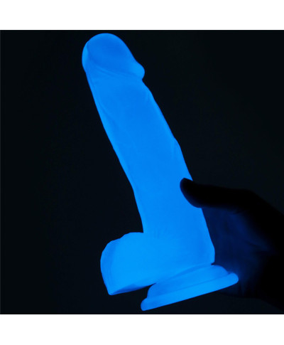 Podświetlane dildo sztuczny penis mocna przyssawka