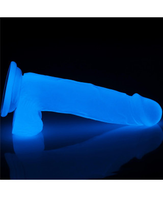 Podświetlane dildo sztuczny penis mocna przyssawka