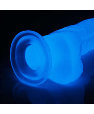 Podświetlane dildo sztuczny penis mocna przyssawka