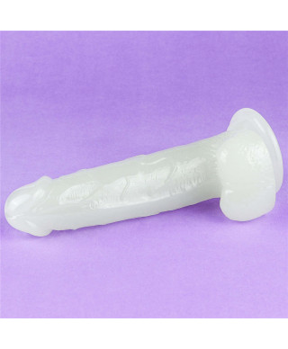 Podświetlane dildo sztuczny penis mocna przyssawka