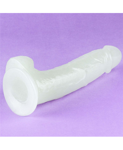 Podświetlane dildo sztuczny penis mocna przyssawka