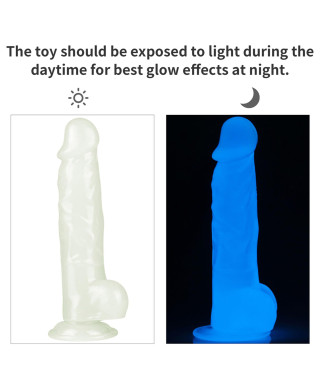 Dildo led giętkie duży penis podświetlany 215 cm