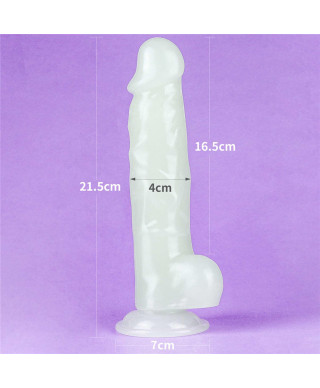 Dildo led giętkie duży penis podświetlany 215 cm