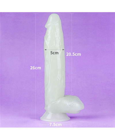 Elastyczne dildo podświetlane z przyssawką 255cm