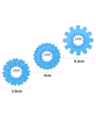 Zestaw trzech świecących pierścieni na penisa
