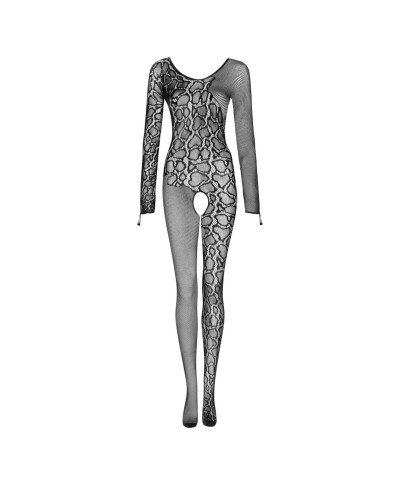 Bodystocking wężowy wzór seks otwarty krok SML