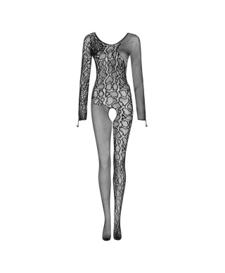 Bodystocking wężowy wzór seks otwarty krok SML