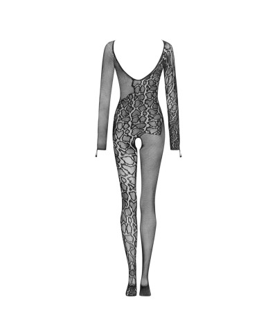 Bodystocking wężowy wzór seks otwarty krok SML