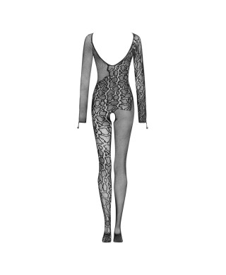Bodystocking wężowy wzór seks otwarty krok SML