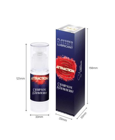 LUBRICANT ATTRACTION CHAMPAGNE STRAWBERRY 50 ML