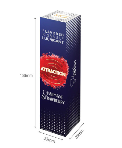 LUBRICANT ATTRACTION CHAMPAGNE STRAWBERRY 50 ML