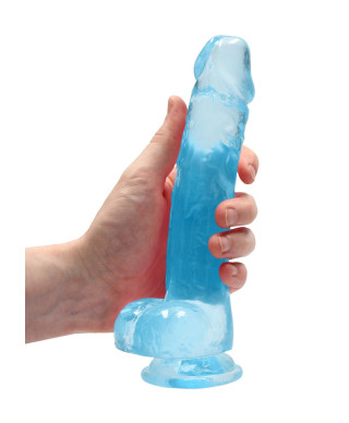 Dildo gumowe silikonowe żylaste z przyssawką 21 cm