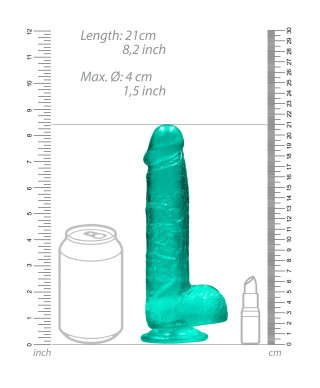 Dildo długie żylaste z mocną przyssawką penis 21cm