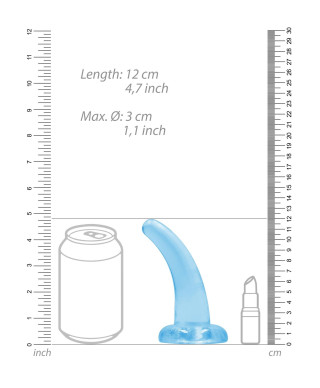 Małe gumowe dildo z mocną przyssawką 112 cm