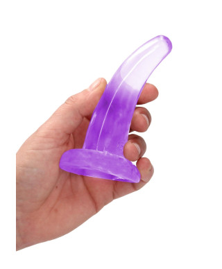 Dildo zakrzywione fiolet z mocną przyssawką 12 cm