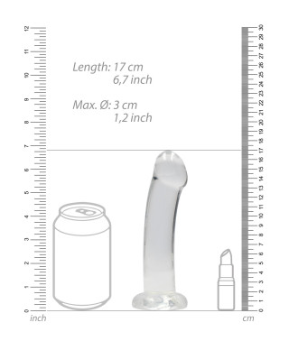 Proste lekko zagięte dildo z przyssawką 166 cm